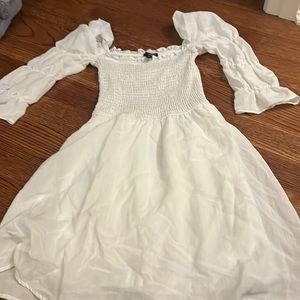 Womens Aqua linen dress